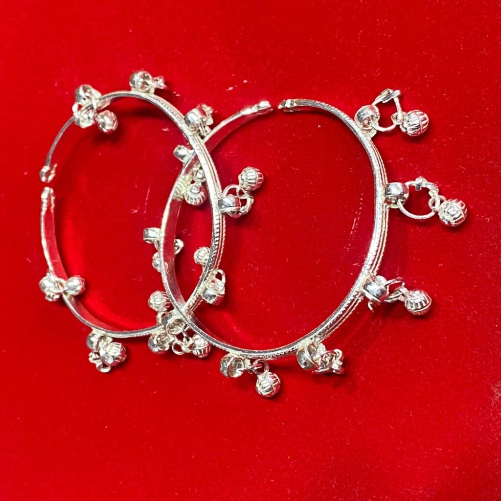 Adjustable Silver Payal for Growing Feet