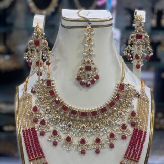 Exquisite Bridal Long Mala Necklace Set