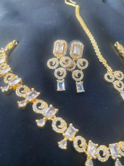 Classic Elegance Zircon Necklace and Earring Set