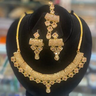 Designer Gold Plated Necklace Set