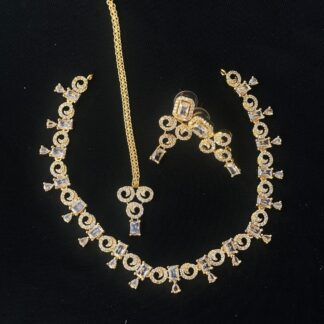 Elegant Zircon Necklace and Earrings Set