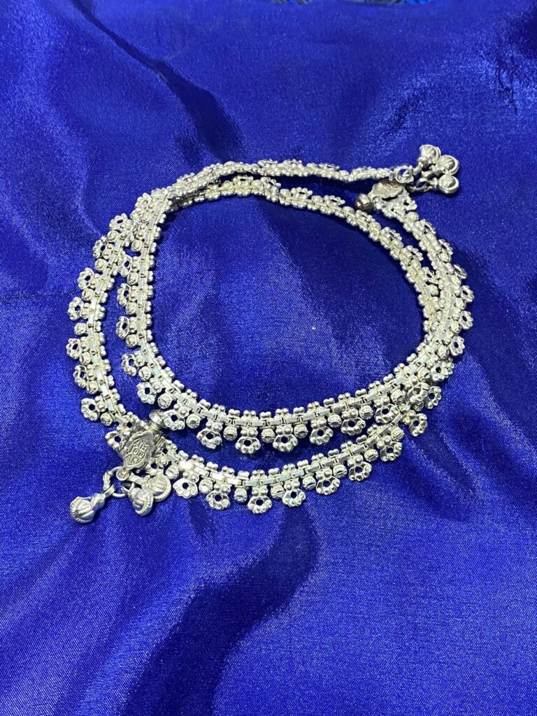 Pure Silver Chime Anklet Pair