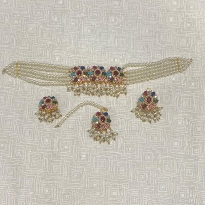 Kaleidoscope Choker and Earring Set