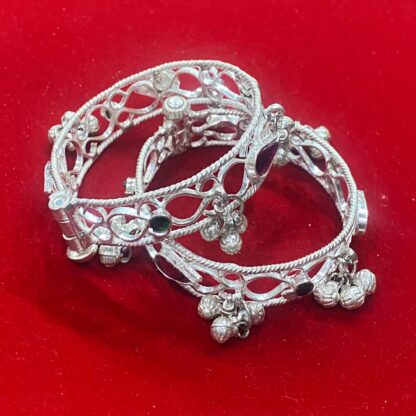 Silver Bangles with Gentle Chimes for Babies & Toddlers