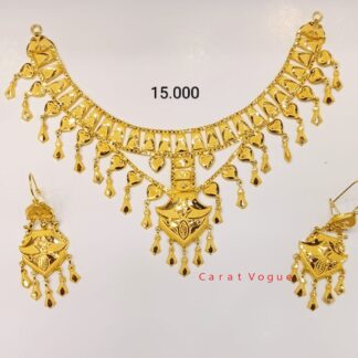 21k Gold Double Halo Pakistani Inspired Wedding Set