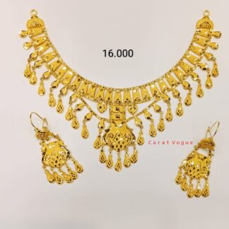 21k Gold Pakistani Inspired Intertwined Circles Wedding Set