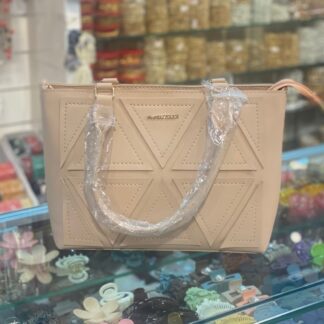 Plain Tan Leather Trapunto Tote Bag