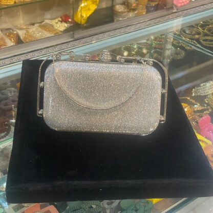 Sleek Silver Clutch Bag