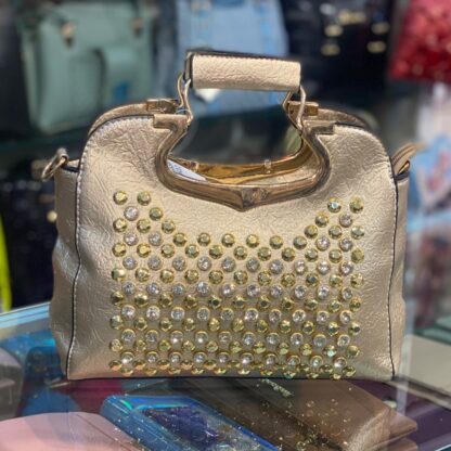 Luxe Gold Studded Leather Tote