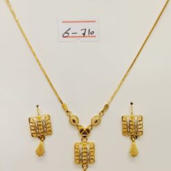 21ct Gold Diya Mani Mala and Earring Set