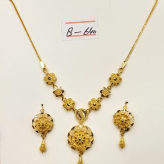 21ct Zahira Filigree Necklace and Earring Set