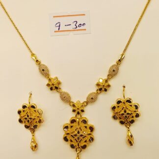 Eudocia Gold Filigree Necklace & Earrings Set