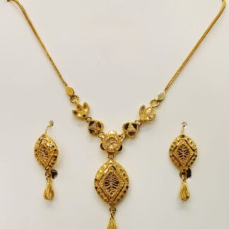 Exquisite 21K Gold Heritage Necklace and Earrings Set – Limited Edition