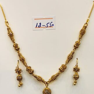 GUINEA 21K Gold Necklace Set for Party and Wedding Wear