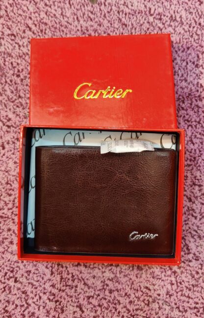 Cartier Genuine Cowhide Leather Wallet – Coffee Brown