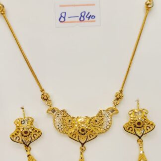 GUINEA 21K Gold Necklace Set for Party and Wedding Wear