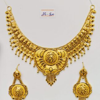 Exquisite 22k Gold Pakistani Necklace Set (2 Tolas)