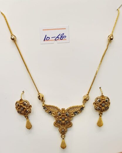 GUINEA 21K Gold Necklace Set for Party and Wedding Wear