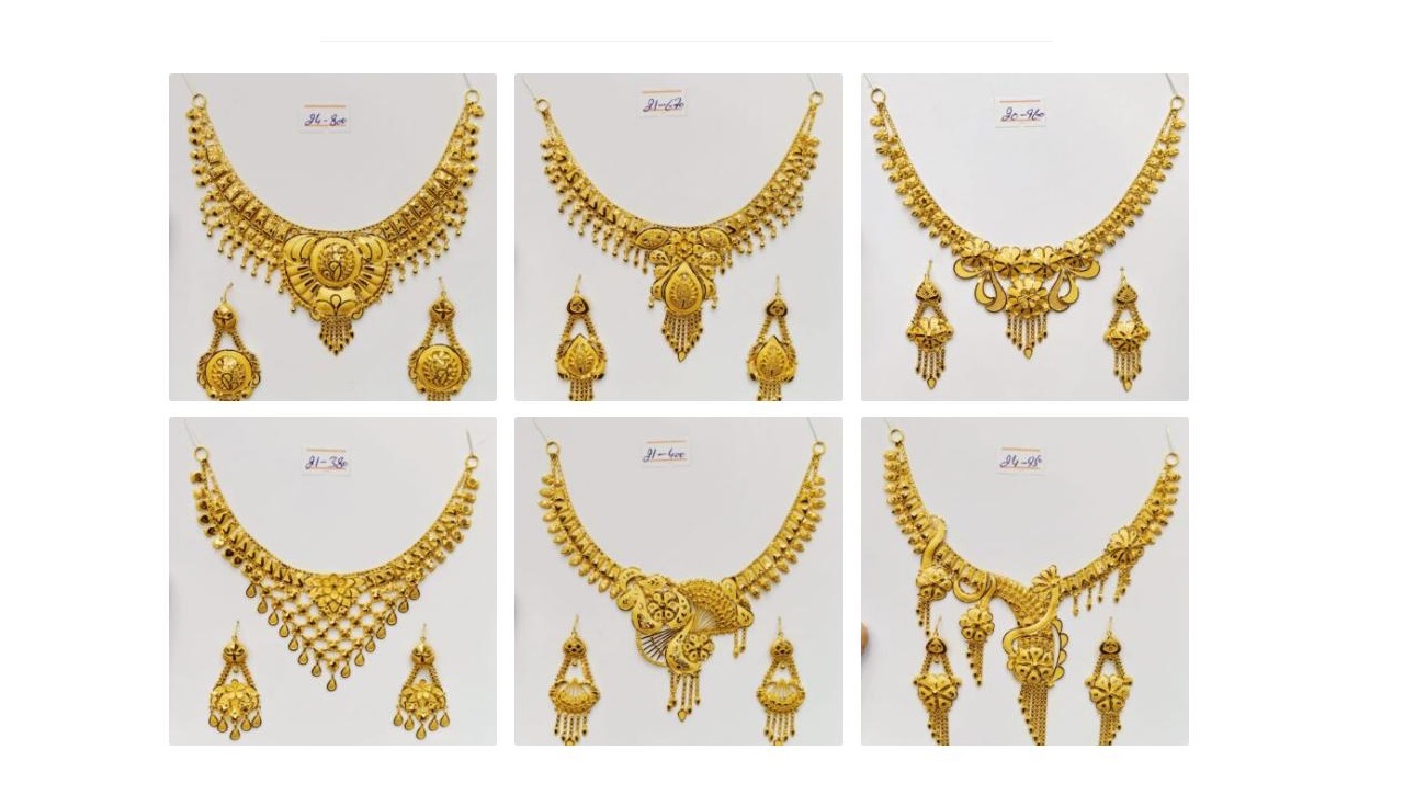 Modern Solid Gold Necklace Set 2 Tola Design