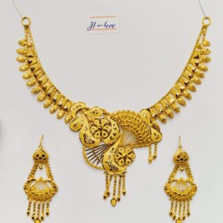 Regal Bloom Gold Necklace Set – Haar & Dull Edition