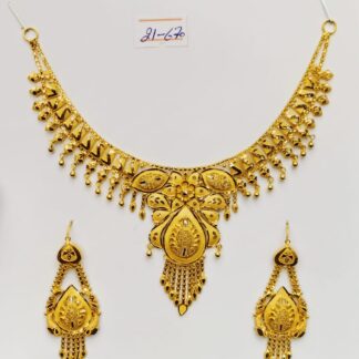 Regal Bloom Gold Necklace Set – Haar & Dull Edition