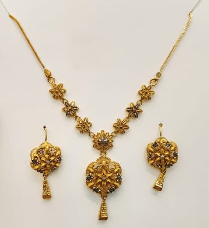 Luxora 21K Gold Designer Mala Set (One Tola)