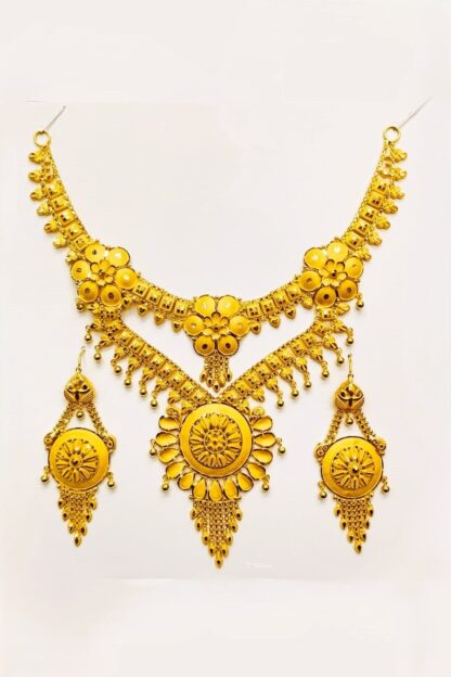 Luxurious Arabic Gold Set with Filigree & Geometric Patterns – طقم ذهب عربي فاخر