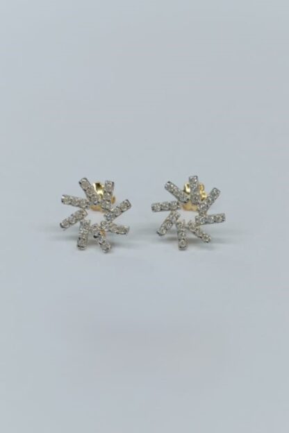 22ct Gold Diamond Star Stud Earrings