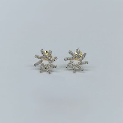 22ct Gold Diamond Star Stud Earrings