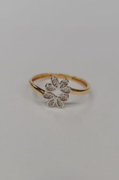 Dainty Flower Ring with Cubic Zirconia