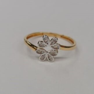 Dainty Flower Ring with Cubic Zirconia