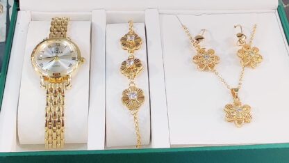 Timas Watch Set for Ladies with Bracelet and Necklace - Image 5