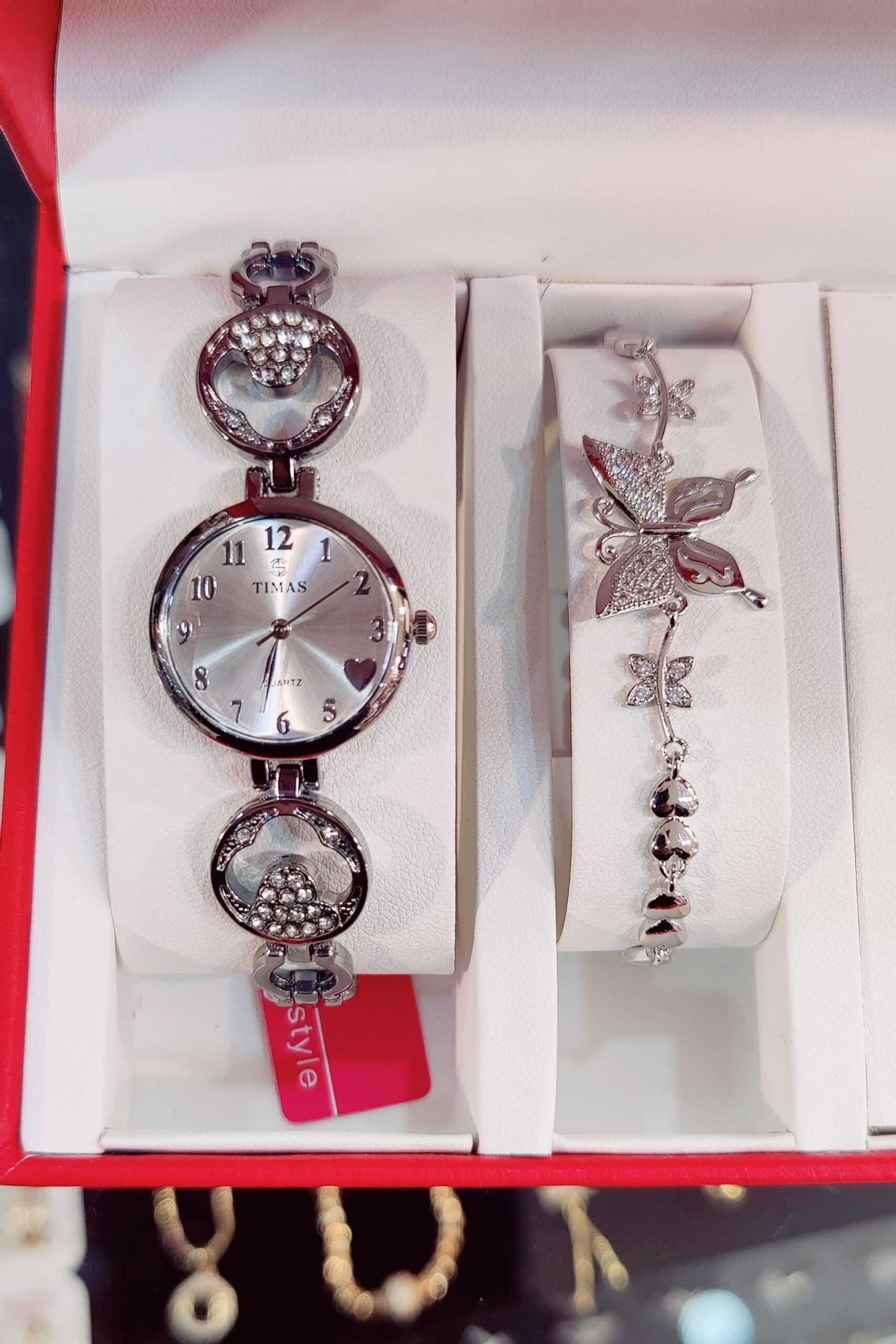 Timas Ladies Silver Watch Gift Box Set 3 scaled