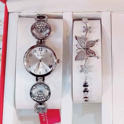 Timas Ladies Silver Watch Gift Box Set - Image 2