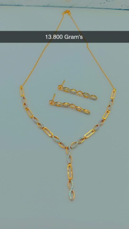 Links Cubic Zirconia Set in 22K Gold