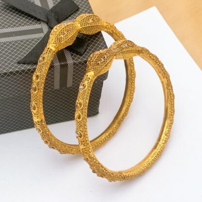 Wedding & Festive Gold Plated Kangan with 3D Printed RP Bangles Design