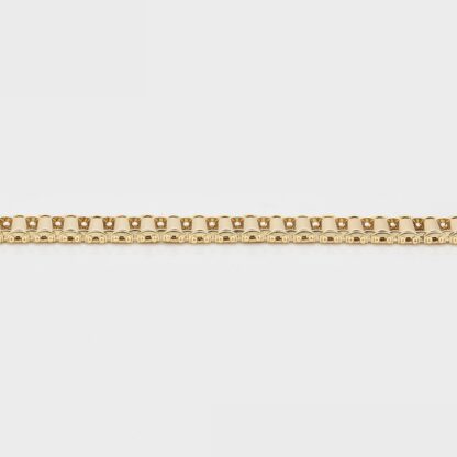 Sleek 14mm Gold-Tone Bar Link Bracelet – Modern Minimalist Jewelry - Image 2
