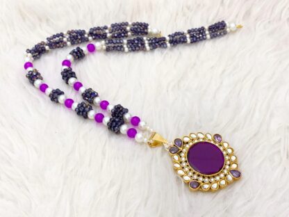 Vibrant Rainbow Stone & Beaded Necklace - Image 2