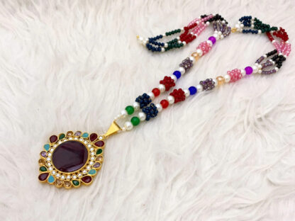 Vibrant Rainbow Stone & Beaded Necklace