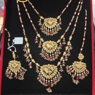 Triple Layered 21K Gold Rani Haar Bridal Set (2 Tola)