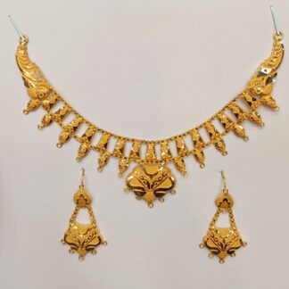 10 Grams 22ct Gold Filigree Necklace Set with Earrings