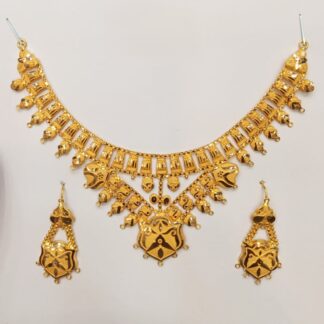 15 Grams 22ct Gold Filigree Necklace Set with Earrings