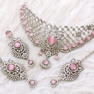 Wedding & Party Wear AD Choker Set for Women