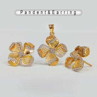 22K Gold Pendant and Earring Set
