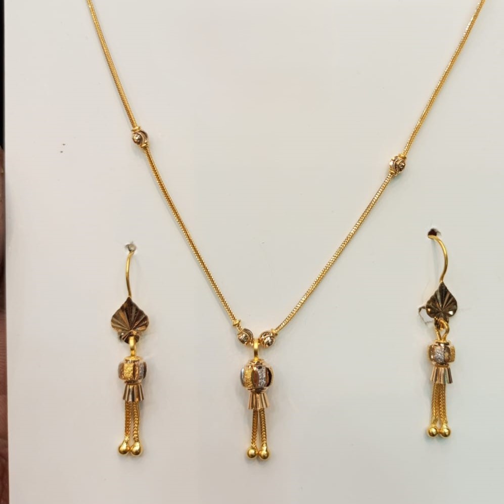 Dubai Style 21K Gold Mala Chain Necklace Set Dubai Style 21K Gold Mala Chain Necklace Set