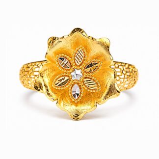 22Kt Yellow Gold Zinnia Bloom Ring - 4.300 Grams