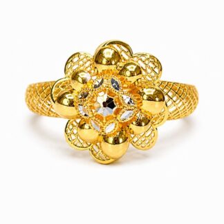 22k Gold Medallion Flower Ring (3.700g)