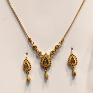 Minimalist New York Teardrop 22K Gold Jewelry Set - 7g