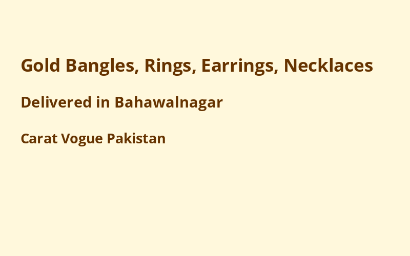 Gold Jewelry in Bahawalnagar