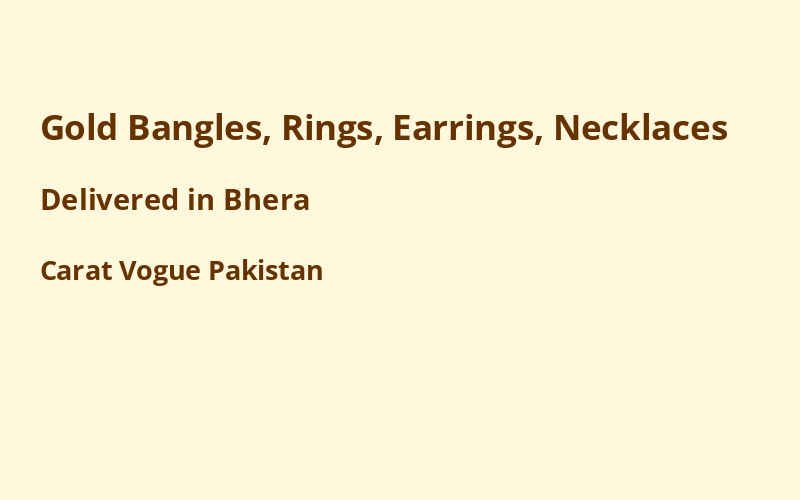 Gold Jewelry in Bhera